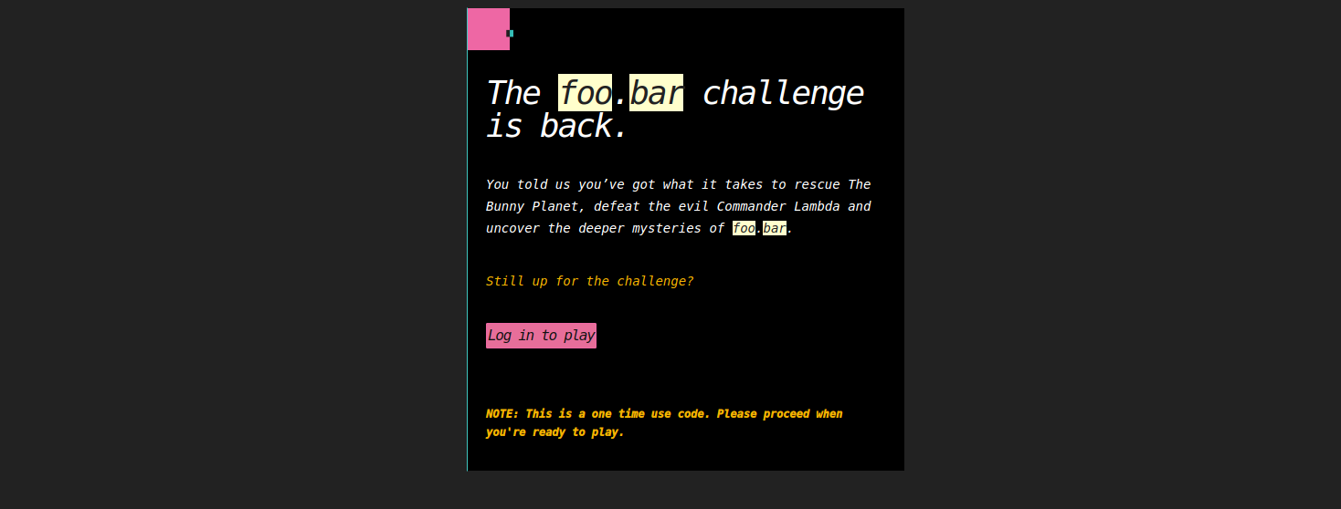 FooBar Invitation